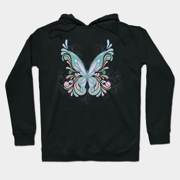 Colorful Butterfly Hoodie by AlondraHanley